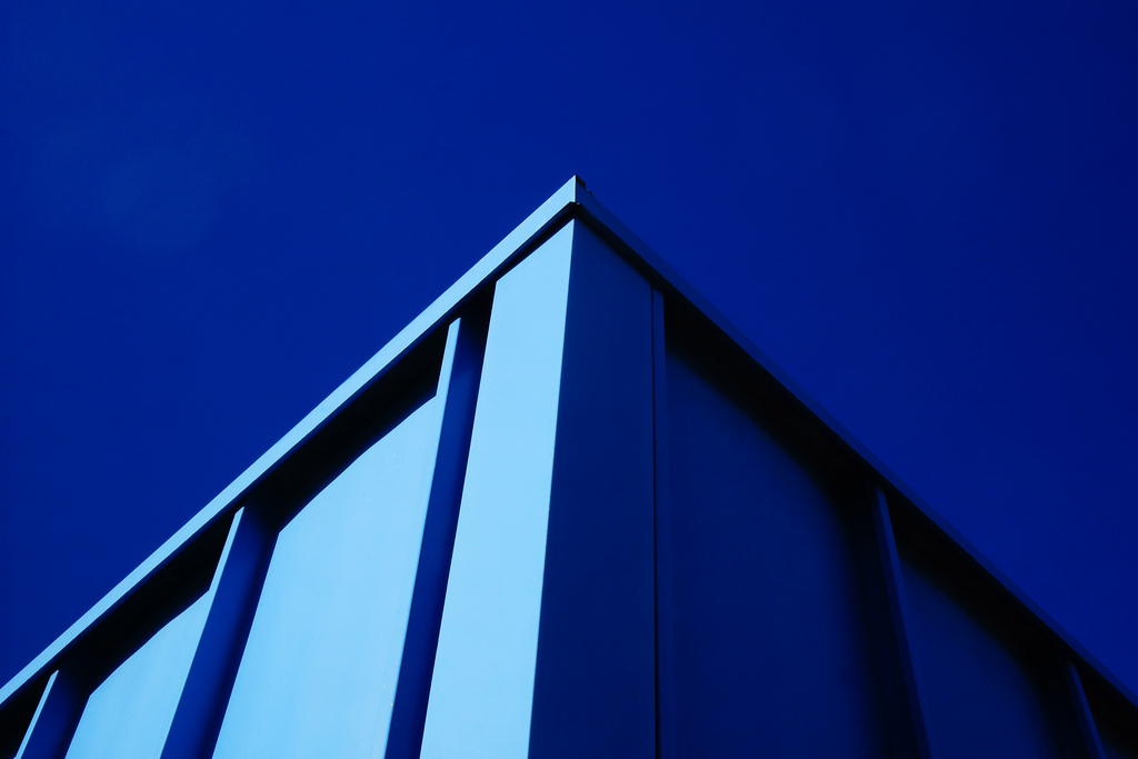 "blue corner, blue sky" by Kevin Wolf