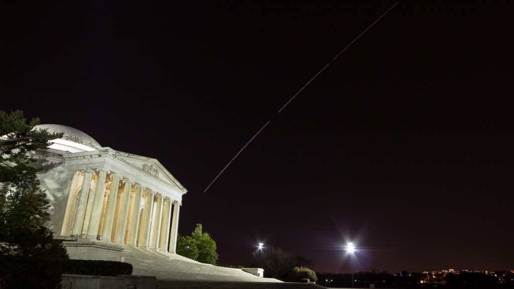 International Space Station pass over the Jefferson Memorial by Joseph Gruber
