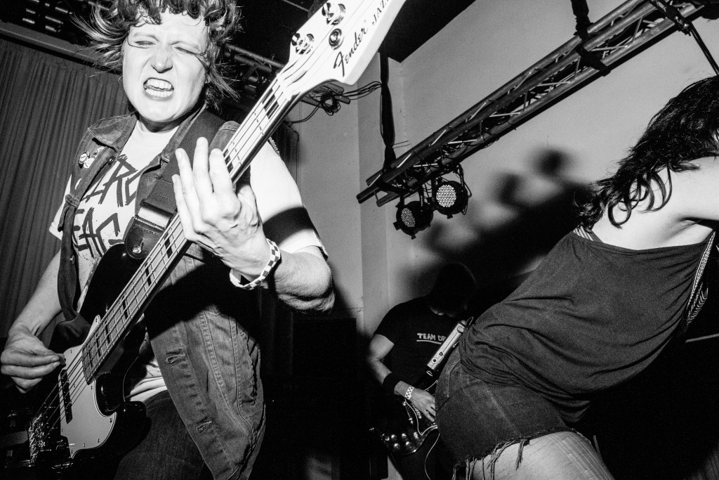 Pictured is Sue Werner of the Baltimore band War on Women by Farrah Skeiky