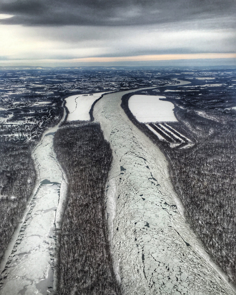 Icy Potomac River Near Dulles Virginia 3:40 p.m. 1/26/16 by Dennis Dimick